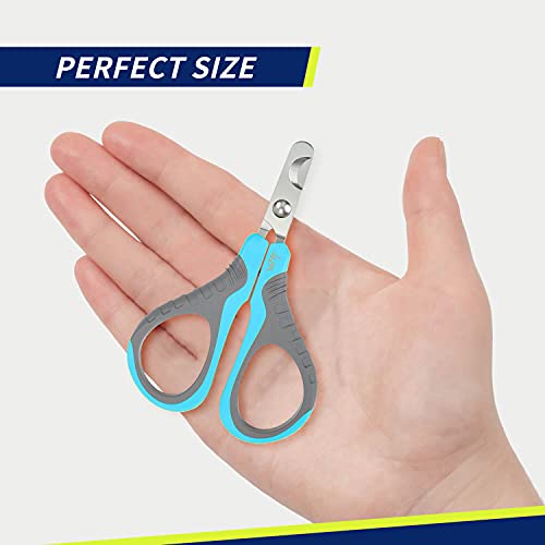 Pet Nail Clippers U07.1, Professional Claw Trimmer, Bended Scissor Special for Cats, Kittens, Dogs, Puppies, Small Animals, Grey/Maya Blue - color: #13 Grey/Maya Blue