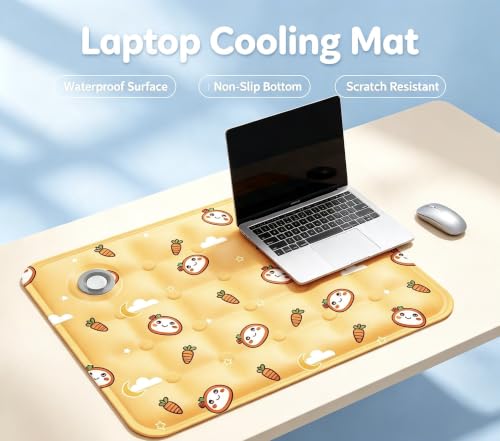 Water-Fillable Pet Cooling Mat, Pressure Activated Gel Cooling Pad for Dogs & Cats, Durable & Scratch Resistant, Perfect for Hot Weather to Prevent Overheating (88, Yellow Carrot, 11.8 * 15.7) - color: yellow carrot, size: 11.8*15.7