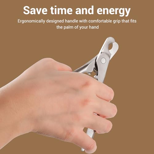 Cat Nail Clipper, Stainless Steels Pet Nail Cutters with Crescent-Shaped Cutter Avoid Overcutting for Dogs Cats Rabbits