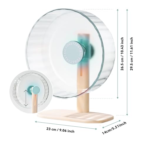 Super Silent Hamster Wheel 10.4 Inch, Magnetic Large Rat Wheel for Chinchilla, Gerbil, Guinea Pig, Cat, Mouse, Sugar Glider and Dwarf, Syrian Hamster Accessories (Salt Blue) - color: Salt Blue, size: Medium(10.4inch)
