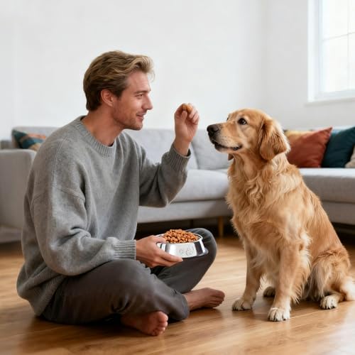 10 Pcs Stainless Steel Dog Bowl Pet Feeding Bowl with Rubber Base Non-Slip Pet Dishes Metal Dog Bowls Pet Food and Water Bowls for Small Medium Animals Kitten Rabbit (10.1 oz) - size: 10.1 oz
