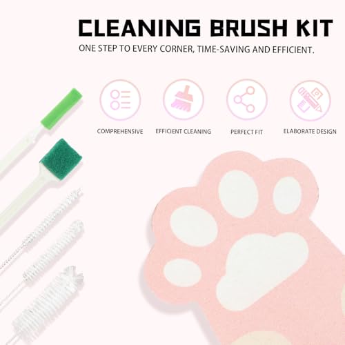 9PCS Pet Water Fountain Cleaning Kit with Compressed Sponge and Storage Box | Dog and Cat Water Fountain Brushes Fit Most Pet Water Dispensers,Pet Drinking Dispenser Cleaning Kit Cleaning brush