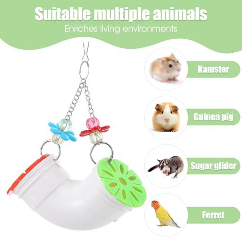 Rat Enrichment Toys, Rat Foraging Toy with Healthy Slow Feeder Design, Funny Hanging Rats Cage Accessories to Reduce Boredom for Pet Mice Hamsters Parakeets, Easy-Clean