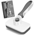 3PCS Cat Grooming Supplies, Cat Brush & Nail Clipper/Trimmer & Flea Comb for Shedding Indoor Cats Essentials Stuff Accessories (Grey) - color: Grey