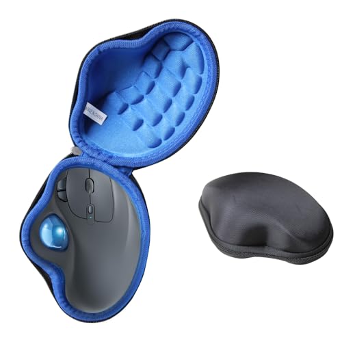 Anleo Hard Travel Case for Nulea M501 Wireless Trackball Mouse (Black+Blue) - color: Black+Blue