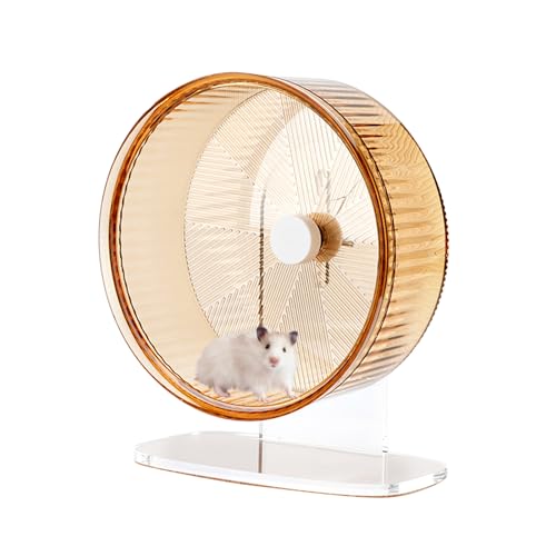 Super-Silent Hamster Exercise Wheel: Silent Spin Toys Hamster Running Wheels with Height Adjustable Stand for Hamsters Gerbils Mice Or Other Small Animals -8.5inch Yellow - color: Yellow, size: 8.5inch
