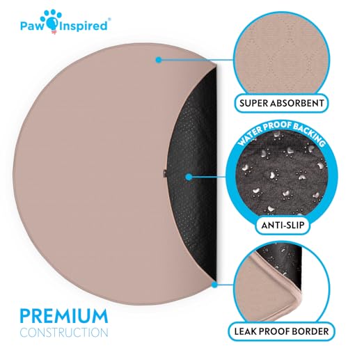 Paw Inspired Round Washable Pee Pads for Dogs, 60" Extra Large Size - size: 60" (1 pack)