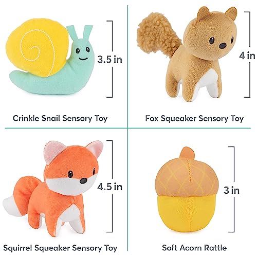 GUND My Woodland Friends 5-Piece Sensory Plush Toy Playset for Babies - style: Woodland Friends