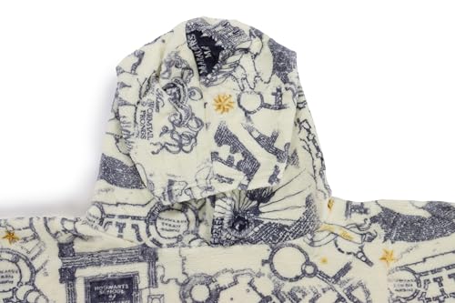 Jay Franco Wearable Throw Blanket – Oversized Plush Hooded Blanket with Pocket, Ultra Soft Cozy Fleece Throw for Lounging, Travel, Cream - Harry Potter, 34x38 - Adult - color: Cream - Harry Potter, size: Adult