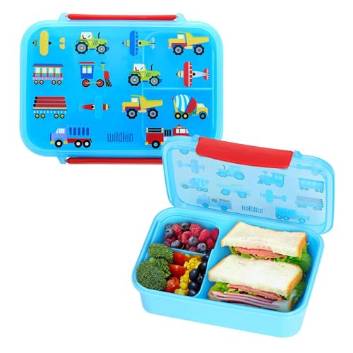 Wildkin Reusable Food Container for Kids – Airtight, Leak Resistant, Dishwasher Safe - Trains, Planes & Trucks - color: Trains, Planes & Trucks