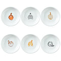 Super Cute Funny Cat Butts Ceramic Sauce Dish/Seasoning Dish/Sushi Soy Dipping Bowl/Appetizer Plates/Serving Dish for Kitchen Home(Set of 6) - color: Cat Butts