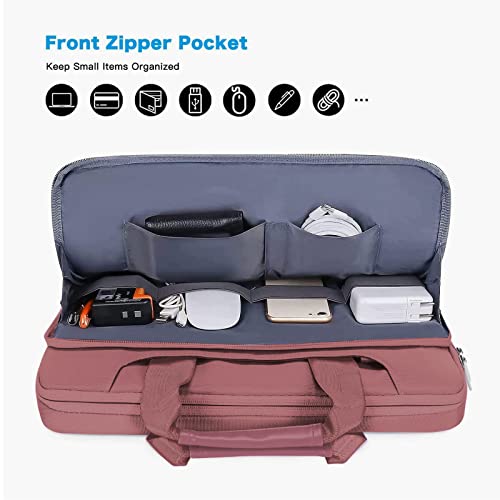 MOSISO 360 Protective Laptop Bag 15.6 inch, 15-16 inch Computer Bag | Compatible with MacBook Air 15 inch/Pro 16 inch, HP,Dell,Lenovo,Asus, Laptop Carrying Case with Strap&Handl, Dusty Rose - color: Dusty Rose, size: 16 inch