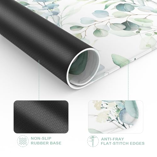Mouse Pad with Stitched Edge, Multiple Patterns Computer Mouse Pads with Non-Slip Rubber Base, Washable Cloth Mousepad, for Gaming, Laptop, PC (Leaves) - color: 30Leaves