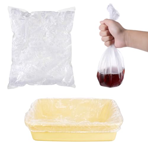 50 PCS Disposable Plastic Cage Liners, Small Animals Leak Proof Toilet Film Litter Pan Bags Film Litter Box Liners for Rabbits, Guinea Pigs, Chinchillas, Hedgehogs, Birds