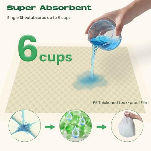 Bamboo Small Puppy Pads Pee Pads for Dogs 22"x22" 30 Count | Training Pads Deodorizing Leakproof Quick Drying Dog Pee Pads Super Absorbent Disposable Puppies - size: 22 x 22 inches (30 Count)