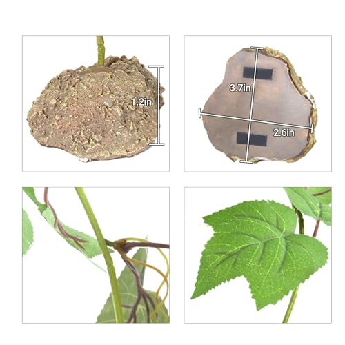 REPTI ZOO Magnetic Hanging Artificial Decoration Plant Climbing Vine for Reptile Terrarium Habitat Tank