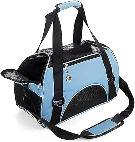 ZaneSun Cat Carrier,Soft-Sided Pet Travel Carrier for Cats,Dogs Puppy Comfort Portable Foldable Pet Bag Airline Approved (Small Blue) - color: Small-Blue