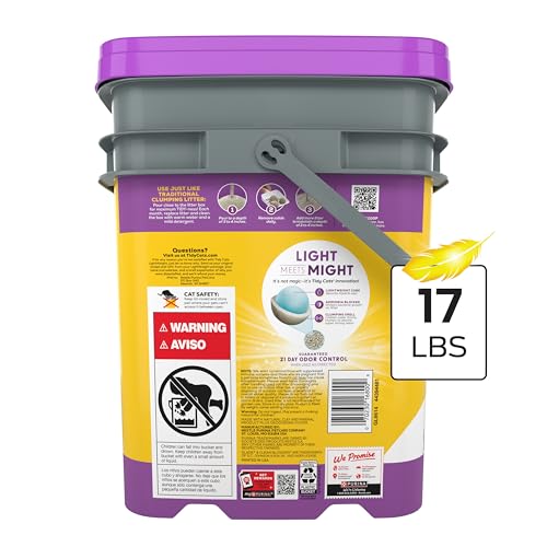 Purina Tidy Cats Light Weight, Low Dust, Clumping, LightWeight Glade Clean Blossoms Multi Cat Litter - 17 lb. Pail - size: 17 Pound (Pack of 1), style: Glade Clean Blossoms