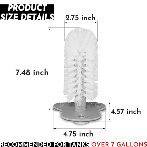 Turtle Brush with Suction Cup for Tank, Three High Suction Power Suction Cup Turtle Shell Cleaning Brush, White - color: White