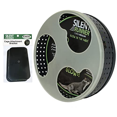 Silent Runner Glow Wheel - 12" Regular - Exercise Wheel (Wheel No Stand + AutoClean Track) - size: Wheel No Stand + Autoclean Track