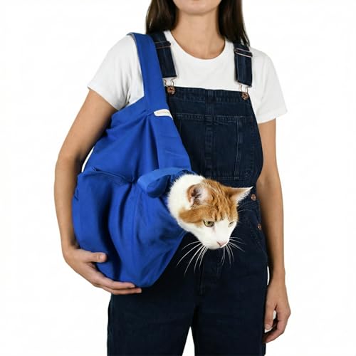 Cozy Comfort Carrier - Large Cobalt Blue Cat Carrier Soft for Grooming, Vet Visits, Medication Administration, Dental Care, Nail Trimming, and Car Travel - color: Cobalt, size: Large
