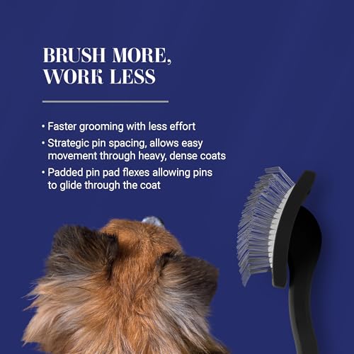 Chris Christensen Big K Dog Slicker Brush for Dogs (Goldendoodles, Labradoodles, Poodles), Groom Like a Professional, Fluff Detangle Style, Saves Time Energy, Black, Large - color: Black, size: Large