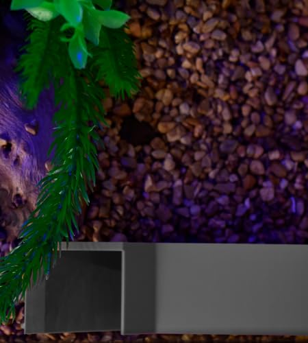 Aquarium Underground Tunnel | Fish & Shrimp Hideout for Aquariums | Unique Underground Viewing Tunnel | Made in USA (Gray) - color: Gray
