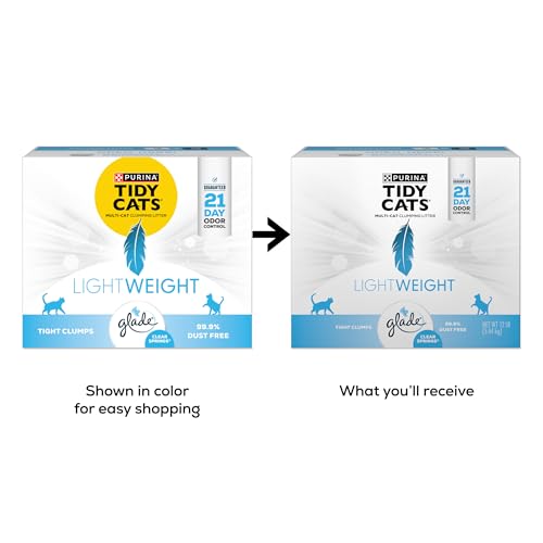 Purina Tidy Cats LightWeight With Glade Clear Springs Multi-Cat, Clumping, Low Dust, Scented Cat litter - 12 lb. Box - size: 12 Pound (Pack of 1)