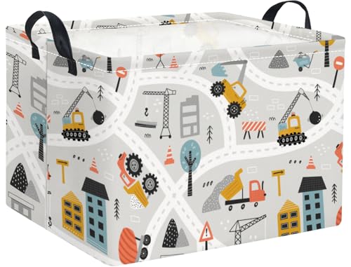 Rectangular Baby Kids Storage Basket for Home Kitchen Girls Cute Storage Bin Organizer Shelf Book Room Decor(Car) - color: Car