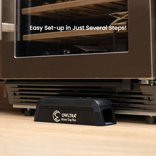 OWLTRA EMZ Plus Indoor Electric Mouse Trap, Instant Kill Rodent Zapper with Dual Entrances and Pet Safe Trigger, Black - size: Dual Entrance, style: Electric Mouse Trap