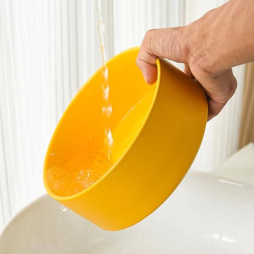 6'' Ceramic Dog Bowl - 30Oz Classic Dogs Food & Water Bowl for Small and Medium Breed Dogs, Heavy Duty Non-Slip Dog Dishes, Food Grade Stoneware Pet Bowl, Dishwasher & Microwave Safe, Yellow - color: Bowl - Yellow, size: 6 inch