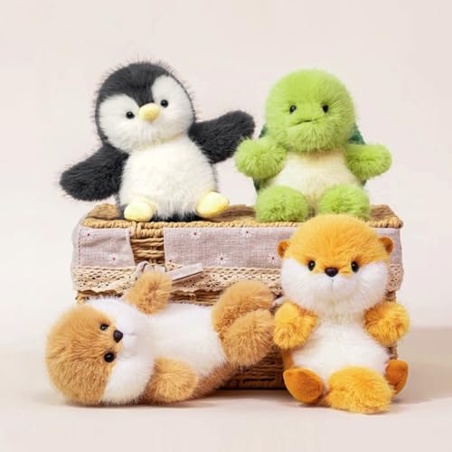 PEACH CAT Penguin Stuffed Animal Cute Plushies Small Plush Toys Gifts for Kids - style: Penguin