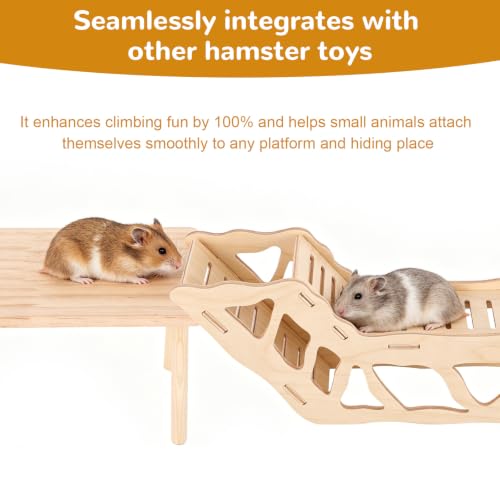 3pcs Hamster Play Wooden Platform, Hamster Game Wooden Platform Cage Accessories for Dwarf Syrian Hamsters Gerbils Mice and Other Small Pets