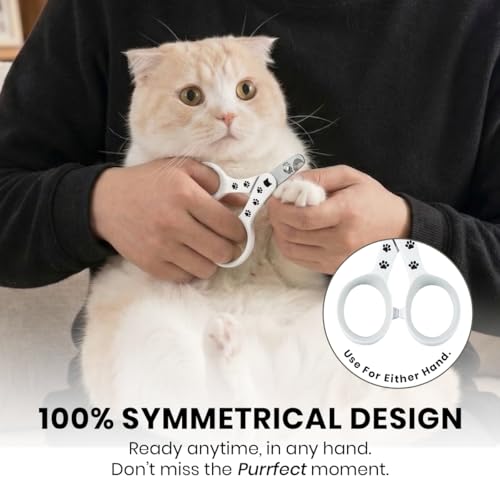 Necoichi Purrcision Stainless Steel Cat Nail Clipper, Made in Japan (White) - style: White