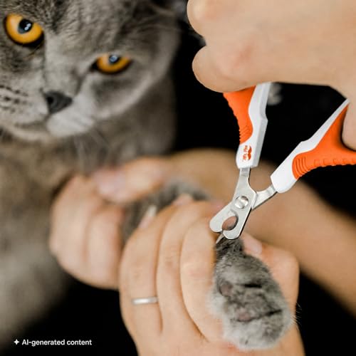 Mr. Pen- Cat Nail Clipper, Raspberry Red & White Cat Nail Trimmer | Cat Nail Clippers, Cat Claw Clippers, Cat Clippers for Nails, Pet Nail Clippers, Small Dog Nail Clipper Cat Claw Trimmer - color: Raspberry Red & White