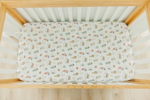 Copper Pearl Premium Fitted Knit Crib Sheet/Toddler Sheet CoComelon Friends - color: Cocomelon Friends