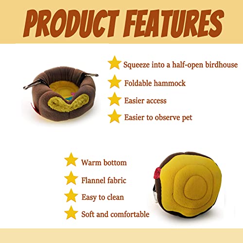 Litewoo Small Animal Bed Nest Winter Warm Hammock Comfortable Fit Squirrel Sugar Glider Gerbil Rat Hamster Bird Parrot - color: Bird Bed - B