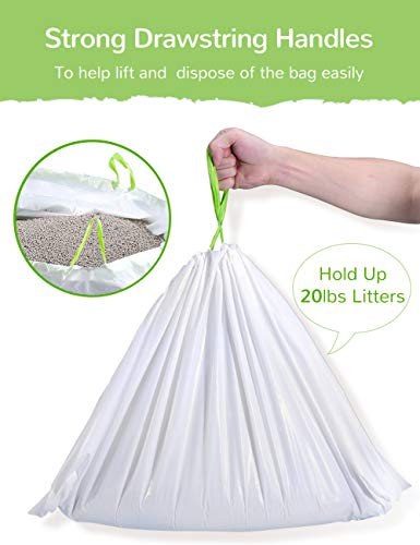 Litter Box Liners, 34 Count Jumbo Cat Litter Pan liners, Drawstring Litter Liner Bags For Litter Box, Easy Clean Up Thick Large Kitty Litter Liner XL, Eco Friendly Pet Cat Supplies(36" x 18") - size: 1 Count (Pack of 34)