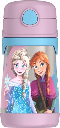 Thermos Baby 10 oz. Stainless Steel Bottle with pop-up straw, Frozen - color: Frozen, size: 10 Ounces
