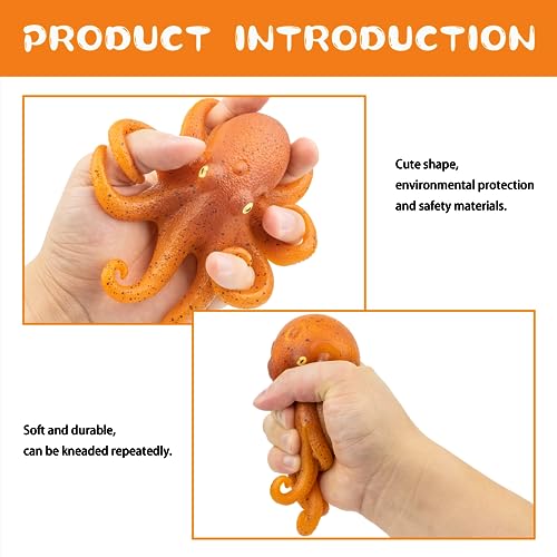 Mini Realistic Under The Sea Life Figure for Toddler Bath Bathtub, TPR Super Stretch Octopus Toy, Great for Kids' Parties, Gifts & School Projects (Octopus) - style: Octopus