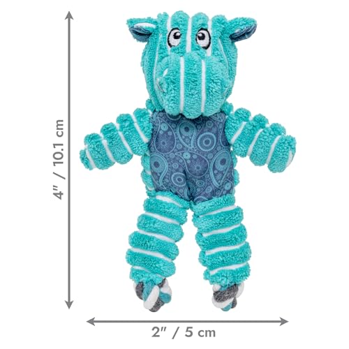 KONG Floppy Knots - Durable No‑Stuffing Squeaky Rope & Plush Dog Toy - for Teething, Playing (Hippo, X-Small) - color: Hippo, size: X-Small