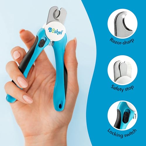 Dog and Cat Nail Clipper with Safety Guard, Razor-Sharp Toenail Cutter with Nail File, Ideal for Smaller Pets - size: Medium/Small
