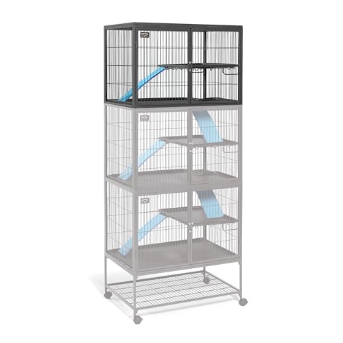 MidWest Homes for Pets Ferret Nation Add-On Unit Small Animal Cage, No Stand, Expands Models 181 or 182 - color: Black: 1 Inch Wire Spacing: Ferret Nation, size: Add-On Unit