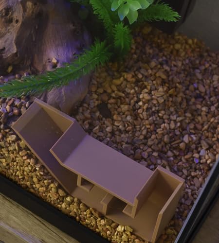 Aquarium Underground Tunnel | Fish & Shrimp Hideout for Aquariums | Unique Underground Viewing Tunnel | Made in USA (Tan) - color: Tan