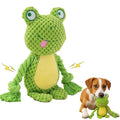 Plush Frog Dog Toy, Squeaky Interactive Tug Toy for Small Medium Dogs | Cute plush toy with sound features, designed for small and medium dogs, indoor play and daily entertainment - color: Green