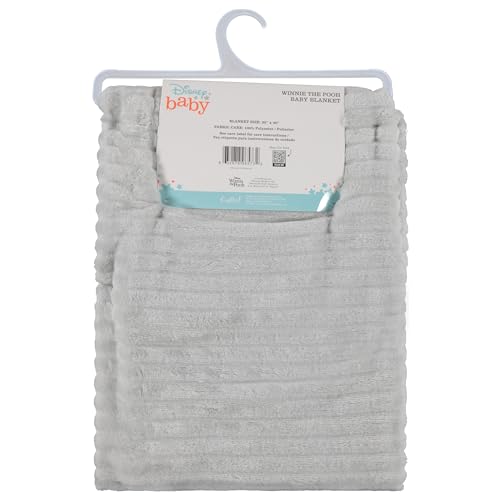 Disney Winnie The Pooh Soft Baby Blanket - Flannel Fleece Blanket for Baby Girls/Boys - Plush Crib Stroller Nursery & Daycare Blankey, Big Hug/Grey - color: Winnie the Pooh Big Hug