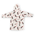 Jay Franco Wearable Throw Blanket – Kids Oversized Plush Hooded Blanket with Pocket, Ultra Soft Cozy Fleece Throw for Lounging, Travel, White - Minnie Mouse, 24x32 - Kid - color: White - Minnie Mouse, size: Kid