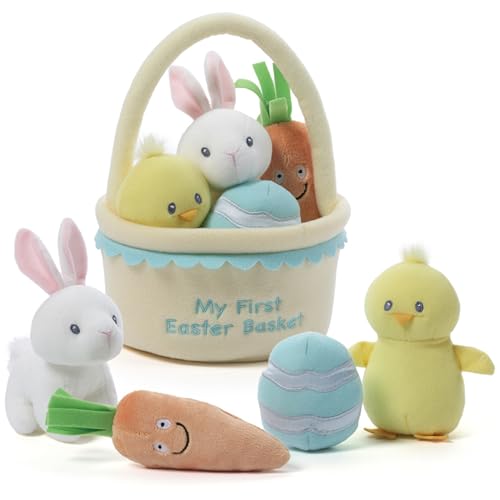 GUND Baby My First Easter Basket 5-Piece Sensory Plush Playset for Babies - style: My 1st Easter Basket