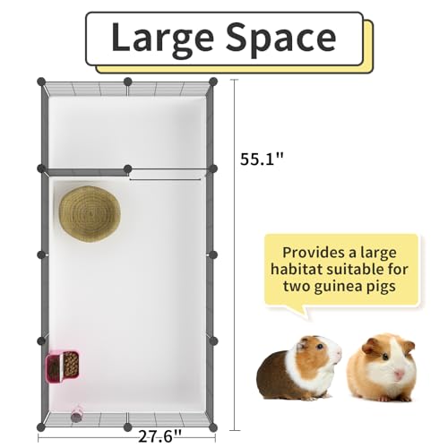 Oneluck Guinea Pig Cage, Indoor Habitat with Waterproof Plastic Bottom,Playpen for Small Pet Bunny, Turtle, Hamster, Partition cage - color: Partition cage