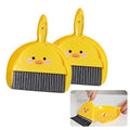 2 PCS Mini Brush and Dustpan Set Plastic Small Yellow Chick Pattern Broom Used for Desk Home Kitchen, Cage Cleaner for Small Animals, Guinea Pigs Hamsters Chinchillas Rabbits (Yellow Chick - 2pcs) - color: Yellow Chick - 2pcs